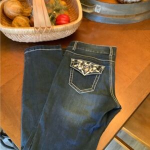 Natural Reflections Dark Blue Boot Cut Jeans